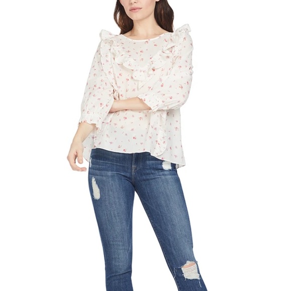 LoveShackFancy floral 3/4 sleeve top - Picture 6 of 6